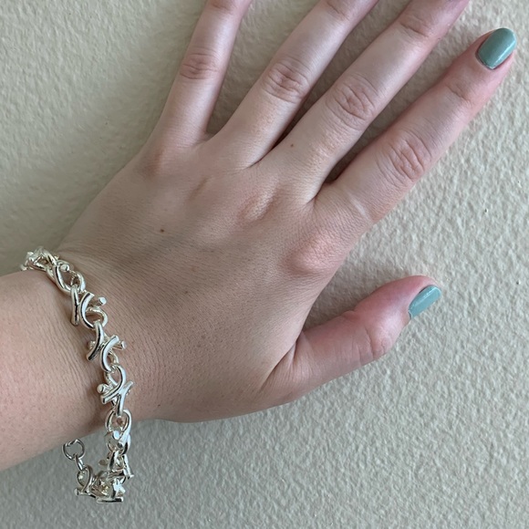 Silver XOX Chain Necklace & Matching Bracelet - Picture 9 of 14